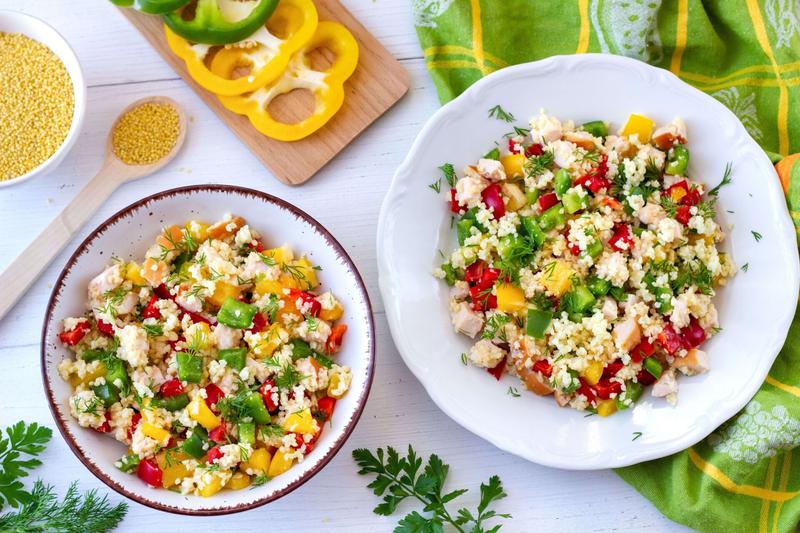 Wegetariański obiad z fasolą